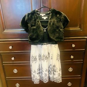 Beautiful holiday girl dress, size 14, worn once